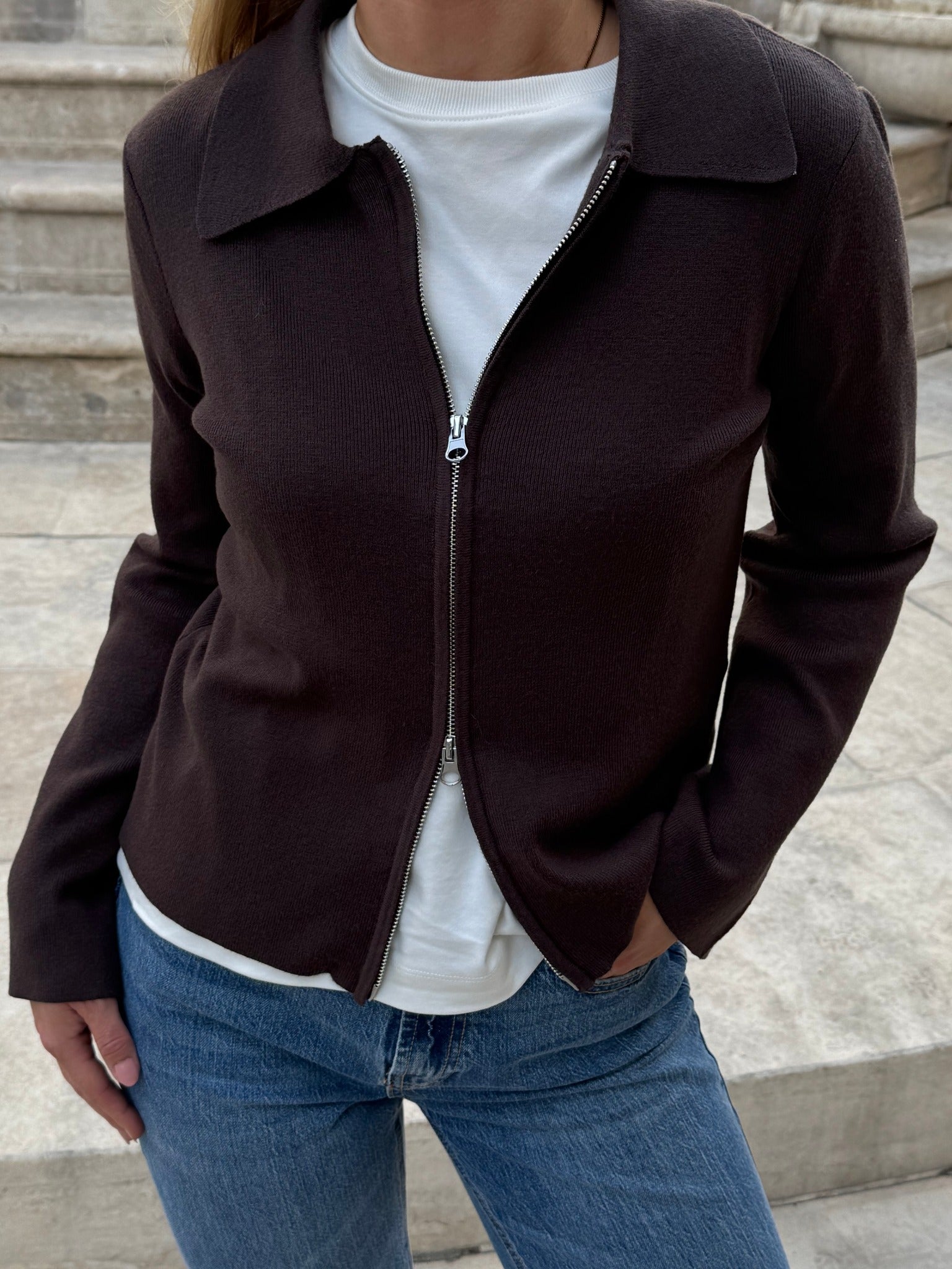 VMHANNA Knit Cardigan - Chocolate Torte